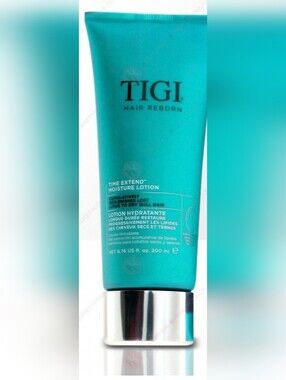 TIGI Hair Reborn Time Extend Moisture Lotion - teal and black